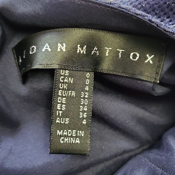 Aidan Mattox Twilight Blue Long Evening Gown Halter Maxi Dress, Size 0, NWT - Picture 14 of 14